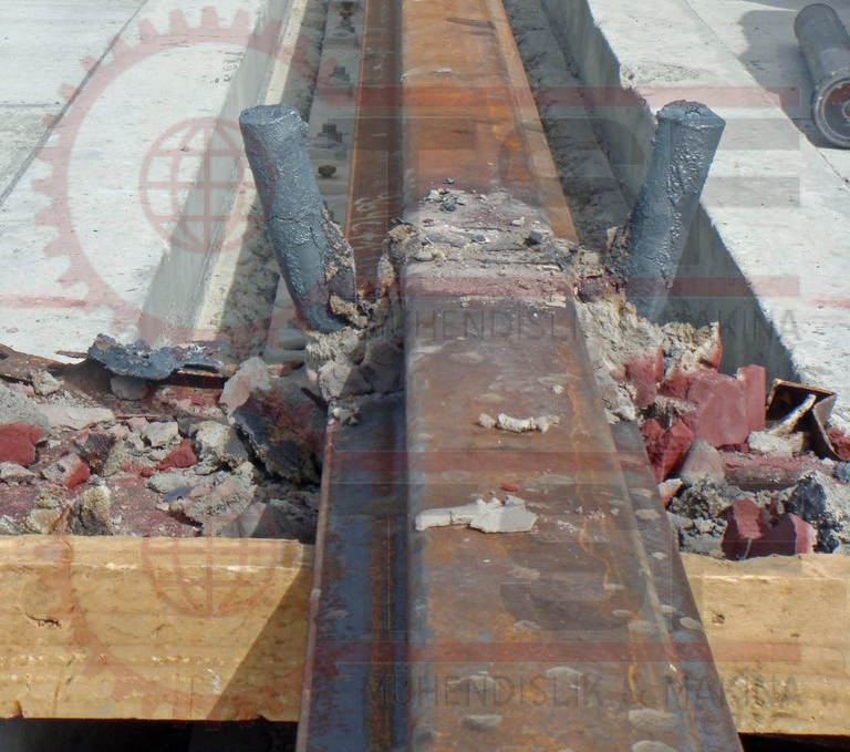 vinç rayı alüminotermit kaynağı